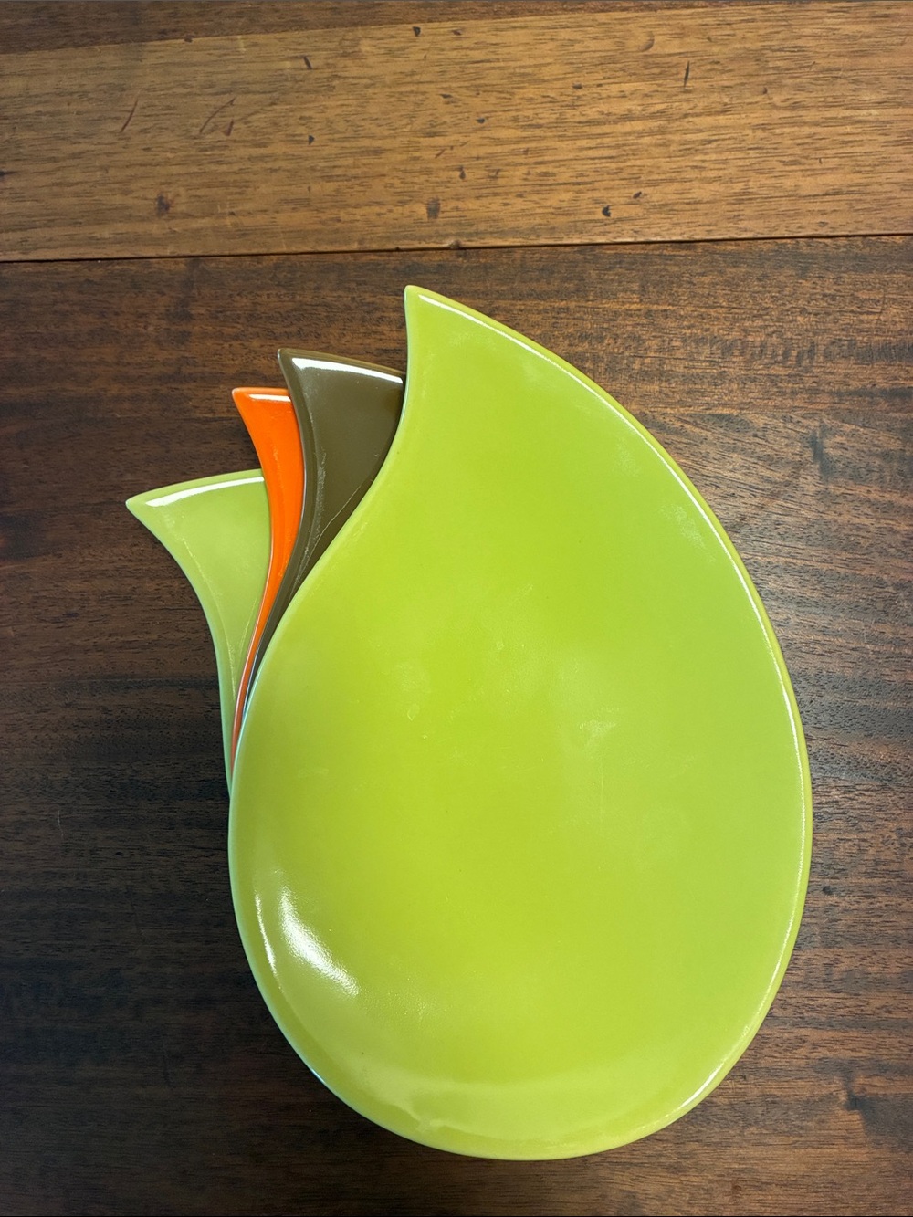 CB2 Teardrop Comma Tapas/Appetizer Plates Set of 4 MCM Style